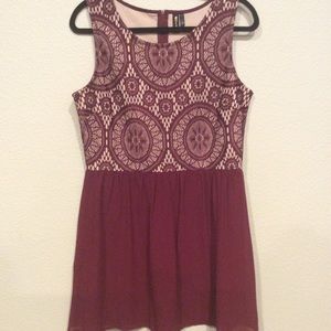 Junior XL Dress, Burgandy